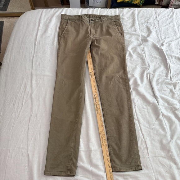 Rag & bone fit 1 low rise chino mens 34 pants Army olive drab green